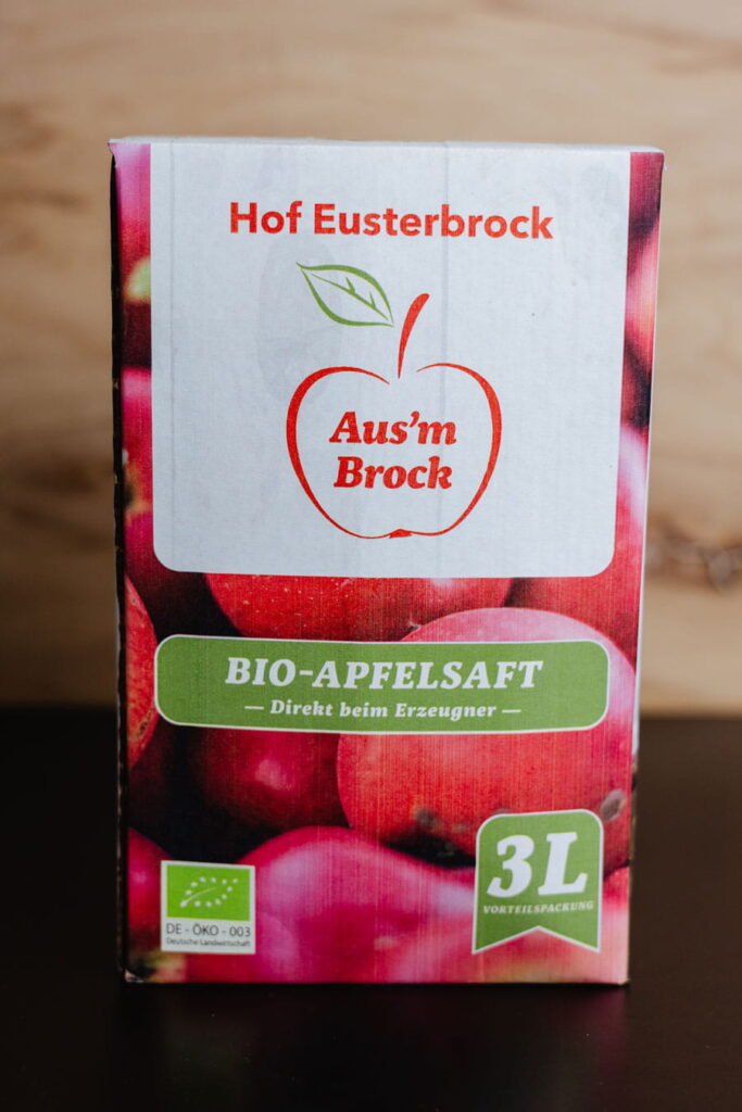 Hof Eusterbrock Bio-Apfelsaft in der 3 Liter Verpackung