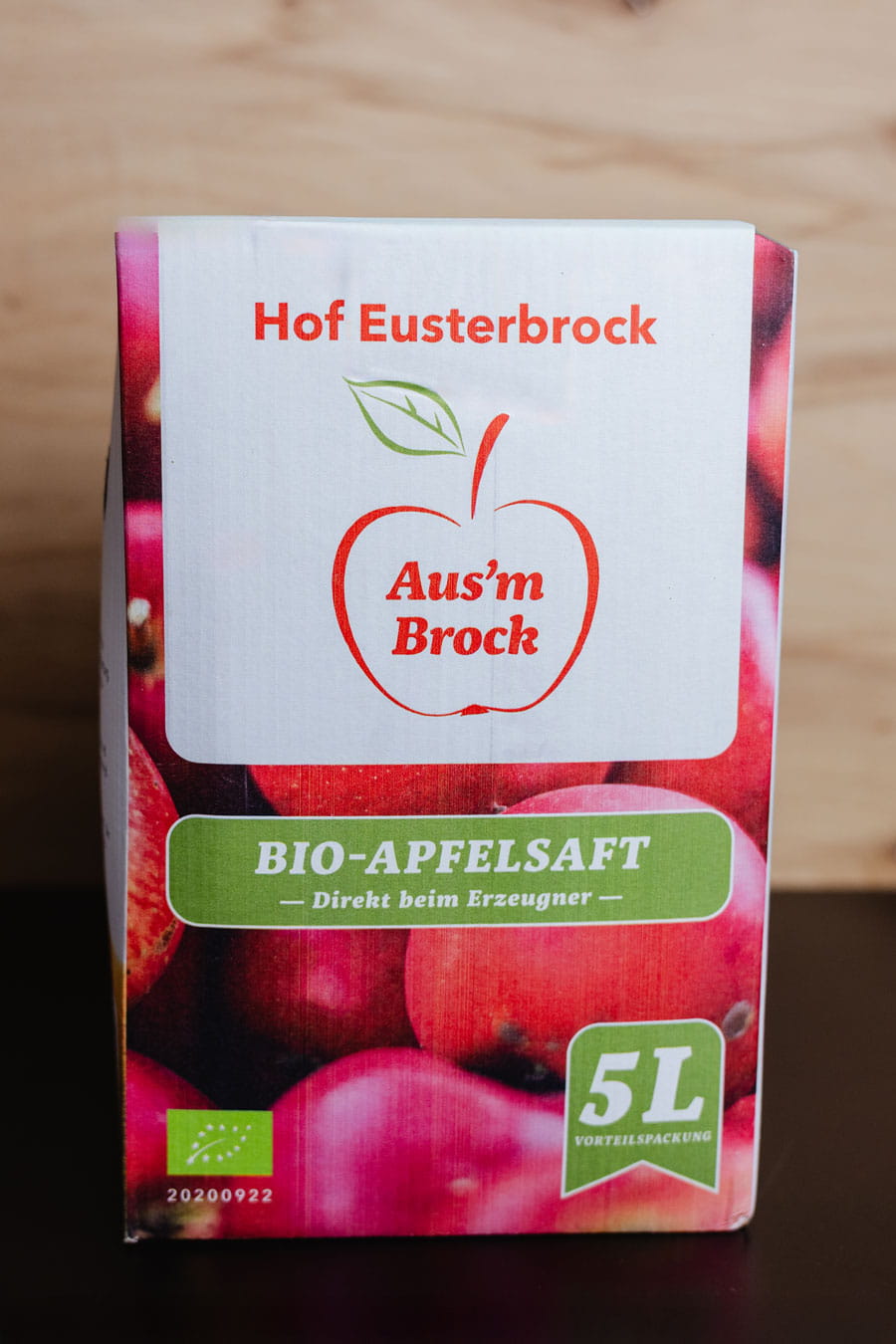 Hof Eusterbrock Bio-Apfelsaft in der 5 Liter Verpackung